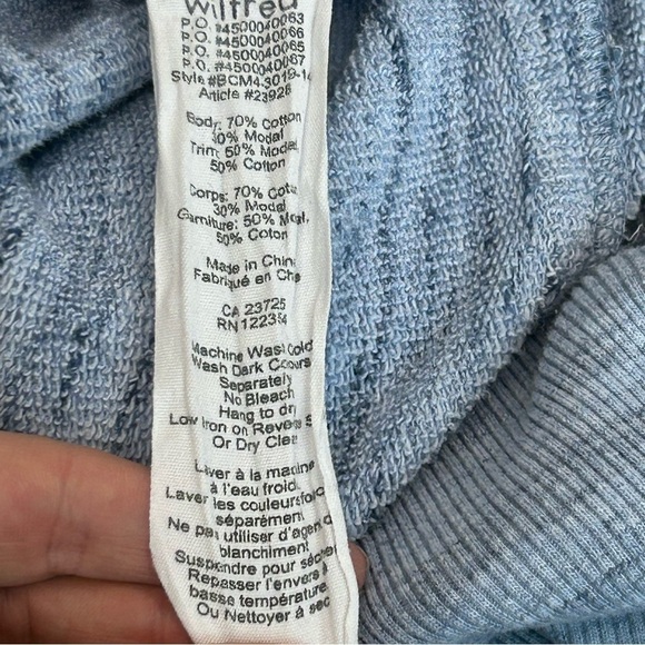 ARITZIA Wilfred Diderot Cocoon blue open front circle cardigan Sz S - Picture 6 of 9